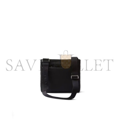 PRADA RE-NYLON AND SAFFIANO LEATHER SHOULDER BAG 2VH119 (26.5*24*7cm)